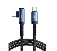 toocki Cable USB C 60 W 1 M, PD 3.0 Câble Type C Charge Rapide Nylon Tressé 90 Degrés pour iPhone 17/iPhone 16 Pro Max, Samsung Galaxy S24 S23 S22 Note 20, MacBook, Pixel (Bleu)