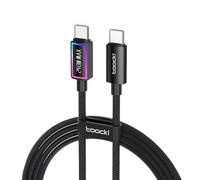 toocki Cable USB C Charge Rapide 240W PD3.1 avec Lampe d’Ambiance RGB, Tressé Câble Compatible avec iPhone 17/16/15 Pro Max, Galaxy S25/S24/S23, MacBook Pro, iPad, 2M