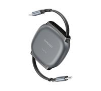 toocki Cable USB C Rétractable 100W 1M Charge Rapide Type C PD 3.0 avec Fente Magnétique pour Voyage, Voiture, 4 Longueurs Prédéfinies pour iPhone 17/16/15 Pro Plus Pro Max Air, Galaxy S25/S24