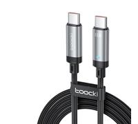 TOOCKI Câble USB-C vers USB-C 100W 2m Nylon Tressé Compatible iPhone 16 15 Plus Pro Max MacBook Pro iPad Galaxy S24 Plus Ultra S23 S24