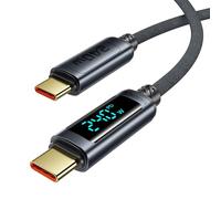 toocki Câble USB C vers USB C 240W, 1M Charge Rapide PD3.1 avec Écran LED Dynamique & E-Marker, Compatible pour MacBook/iPhone 17 Pro Max/16/16 Pro Max/15 Série | Transfert 480Mbps & CarPlay