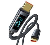 toocki Câble USB C vers USB C 240W 2M, PD3.1 Rapide, avec Écran LED, Gris