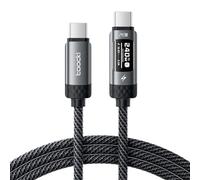 toocki Câble USB-C vers USB-C 240W 3M, PD3.1 Rapide, Écran OLED, Noir