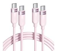 toocki Câble USB C vers USB C 60W [2M+2M/Lot de 2] Charge Rapide PD 3.0 - Silicone Flexible Durable - Compatible avec iPhone 17 Pro Max/16/16 Pro Max/15 Série/Galaxy S25/S24/MacBook/Switch, Rose