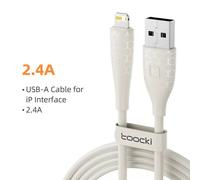 Toocki-Câble Usb De Charge Rapide Pour Iphone,Iphone 14 13 12 11 Pro Maxxpoly Xs 8 7 Plus Pad 9,10.2 Pouces,Graphite A,Données De Charge.New White.1M