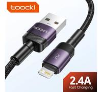 Toocki câble USB pour iPhone 14 13 12 Pro Max X XS XR 8 7 Plus iPad chargeur de charge rapide câble iP en aluminium pour cordon de données iPhone A-L Green 1m