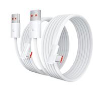 toocki Cable USB vers USB C Coudé [2 Pièces 2 M] 6 A Cable Tressé Type C Charge Rapide Compatible pour Samsung Galaxy, Huawei Mate 60 Pro/Pro+ / Mate 50, Honor/ 70/60