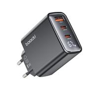 toocki Chargeur USB-C GaN 67W, 3 Ports avec Écran LED Intégré, Noir