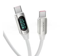 toocki Lot 2 Câble USB C vers USB C 1M 100W, PD/QC avec Écran LED, Blanc
