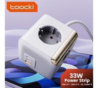 toocki Power Strip Surge Protector PD30W USB C Charger Extension Cord with 4 AC Outlets & 2type-c Port Fast Charging Charging Station for Office Dorm Room Home