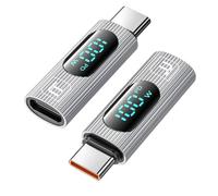 toocki USB C Adapter 100W avec LED Affichage [Lot de 2] Adaptateur USB C Charge Rapide Compatible avec MacBook,iPad,iPhone 16 15,Samsung Galaxy S23/S22