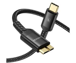 toocki USB C vers Micro B câble 0.5M (2-Pack), Type C 3.0 vers Micro-B Câble Nylon Tressé Compatible avec Disque Dur Externe Toshiba/Seagate/WD/MacBook/Samsung