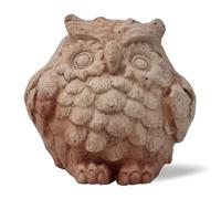 Toocook Chouette en terre cuite artisanale pour décoration de jardin unique résistante aux intempéries (18 cm)