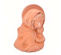 Toocook Sculpture religieuse murale en céramique, fabriquée à la main en Italie, art sacré pour l'intérieur et l'extérieur - résistante aux intempéries (Madonna avec enfant)