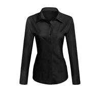 Toocool - Chemise Femme Slim Fit Manches Longues Blouse Blouse Moulante Coton C-S020 [M, Noir]