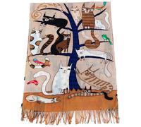 Toocool Écharpe châle unisexe Klimt Van Gogh Kandinsky Monet avec célèbres tableaux 70x170 cm Châle Œuvres d'Art A001, Taille unique