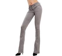 Toocool Jeans Femme Taille Haute Push Up - Pantalon Patte d'Éléphant Évasé F36-M6129 [M, Gris]