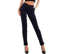 Toocool Pantalon Classique pour Femme, Pantalon Elégant Taille Basse avec Poches et Ceinture, Pantalons d'Eté pour Femme AS-28251 [XL, Bleu foncé]