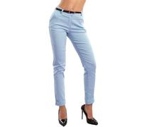 Toocool Pantalon Femme Classique Élégant Poches Taille Basse Ceinture AS-28251, bleu ciel, XXL