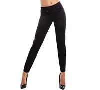 Toocool Pantalon Femme Élégant Cigarette Classique Hiver Grande Taille (Curvy Fit) Taille Élastique VI-2030 [52, Noir]