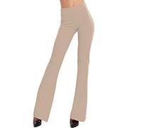 Toocool Pantalon Patte d’Eph pour Femmes, Legging Ajusté pour Femmes, Pantalon Stretch pour Femmes, Pantalon Femmes JL-2148 [M, Beige]