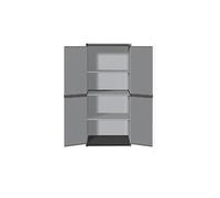 Tood – Armoire de rangement haute en résine – 3 tablettes – Gris