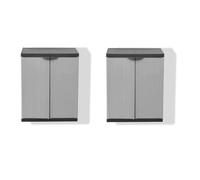 SOGENEX Armoire de rangement basse en résine 1 tablette
