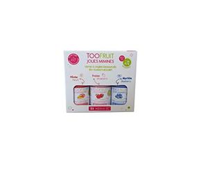 Toofruit Jolies Mimines Coffret 3 Vernis à ongle biosourcé Pêche, Fraise, Myrtille 3unité