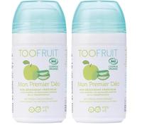 TOOFRUIT - Mon Premier Déo - Déodorant - Pomme & Aloe Vera - Lutte contre les Mauvaises Odeurs de Transpiration - Absorbe l’Humidité - Sensation de Fraîcheur - 50 ML (Lot de 2)
