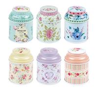 TooGet Boîtes Vides élégantes De Fer-blanc En Métal, Récipients De Stockage De Cuisine à La Maison, Mini-boîtes Pour Des Bougies De DIY, épices, Thé, Faveurs De Partie, Et Cadeaux (Cylindre 6PCS)