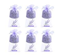 TooGet Sachet de Sachets de Lavande, Bourgeons de Lavande Ultra Bleus Naturels pour Parfum D'ambiance, Décorations de Chambre et Sachets de Parfum de Lavande Fraîche - 6PCS