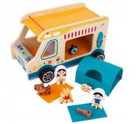 Tooky Toy Caravane en bois Personnage Camping
