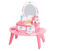TOOKY TOY Coiffeuse en bois rose avec miroir
