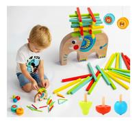 TOOKY TOY Ensemble de jeux de mains Bickers Spinner JoJo Elephant 46 el.