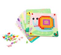 Tooky Toy petit jeu d'encastrement mosaïque - Jouets d'éveil en bois