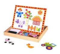Tooky Toy puzzle magnétique junior 29,5 x 22 cm bois orange/blanc Orange G