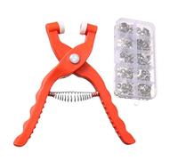 Tool à cinq yeux de sécurité Claw | Stumps à pression en acier inoxydable Ensemble de fixations SNAP | Outil d'œil de sécurité au crochet robuste avec 100 bouton | Kit de goujon à couture en métal