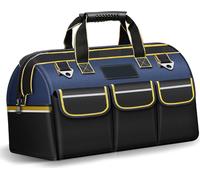 Tool Bag Thickened Oxford Cloth Wear Resistance Anti Slip Bottom Hardware Tool Organizer Electrician Bag L (50x26x32cm/19.7x10.2x12.6in)