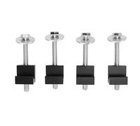 Tool Box Tie Downs 4PCS | No Drill Aluminum Alloy J Hooks for Pickup Truck/Crossover Toolbox | Universal Mounting Clamps Secure & Stabilize