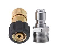 Tool Daily Adaptateur pour Nettoyeur Haute Pression, Kit de Raccord Rapide 3/8'', Adaptateur Métrique M22 14mm vers M22, 5000 PSI (345 Bar)