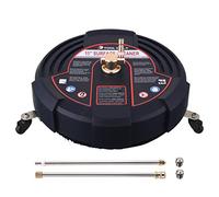 Tool Daily Nettoyeur de Surface 38 cm Haute Pression avec 3 Roues, 250 Bar | 2 Rallonges de Lance, Raccord Rapide 1/4", Accessoire de Nettoyeur Haute Pression pour Béton, Allée, Trottoir, Terrasse