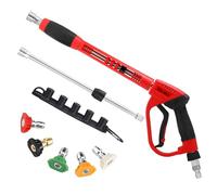 Tool Daily Pistolet de nettoyeur haute pression avec connecteur rapide pivotant de 9,5 mm, extension de baguette de rechange, 5 embouts de pulvérisation avec support, 5 000 PSI