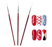 Tool de peinture à clous de bricolage Sustvita - Nail Art Liner Brush Set avec des pinceaux de 3 pc pour le dessin de précision, les points de pointe et la peinture, idéal pour