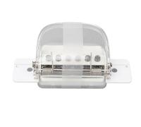 Tool de punch en papier de puncher en papier A4 B5 A5 pour le bureau scolaire construit en rasage collecteur polyvalent capacité de poinçonnage 5 feuilles en plastique (Blanc transparent)