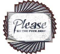 Tool Decal Please Go The f-k Away Lot de 10 autocollants inappropriés pour voiture pour femme (12 x 18 cm)