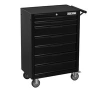 TOOL DORM Servante d'Atelier avec 7 Tiroir, Servante Rangement avec Poigné, Caisse à Outils sur roulettes（Quatre roulettes, Dont Deux avec Freins） Adapté aux Ateliers à Domicile, aux Jardins