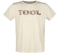 TOOL Double Image Homme T-Shirt Manches Courtes Beige 100% Coton Regular/Coupe Standard