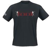 Too'l 24/7 T-shirt Skull Spikes unisexe manches courtes 100% coton Noir Taille L