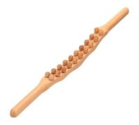Tool Gua Sha Body, 20 perles Stick de massage en bois pour la relaxation musculaire, 23 pouces de massage de thérapie en bois de 23 pouces pour le dos, l'abdomen, les épaules, la relaxation du fascia