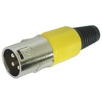 TOOL LAND FICHE XLR MALE NICKELEE 3 BROCHES - JAUNE